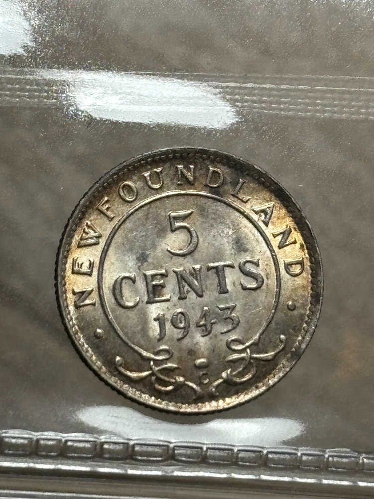 Newfoundland 1943C 5 Cents MS60