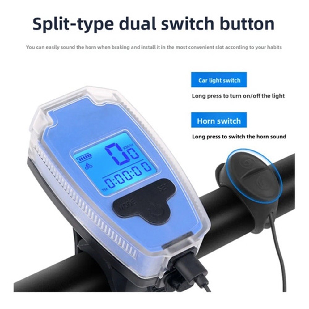 New Bicycle Speed Watch Band Horn Lighting Multi functional Wireless Code Table