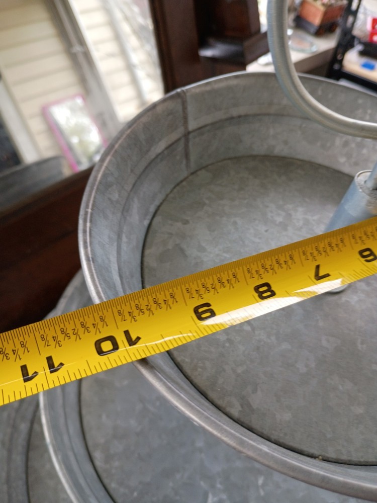 3-Tier Galvanized Catering Serving Tray Decor