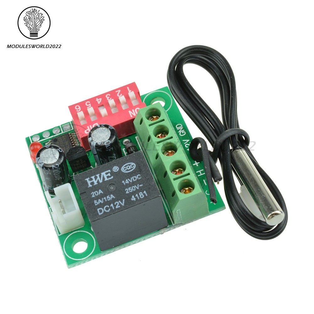 DC12V Thermostat Digital Temperature Control Switch Temp Controller 20-90℃ W1701