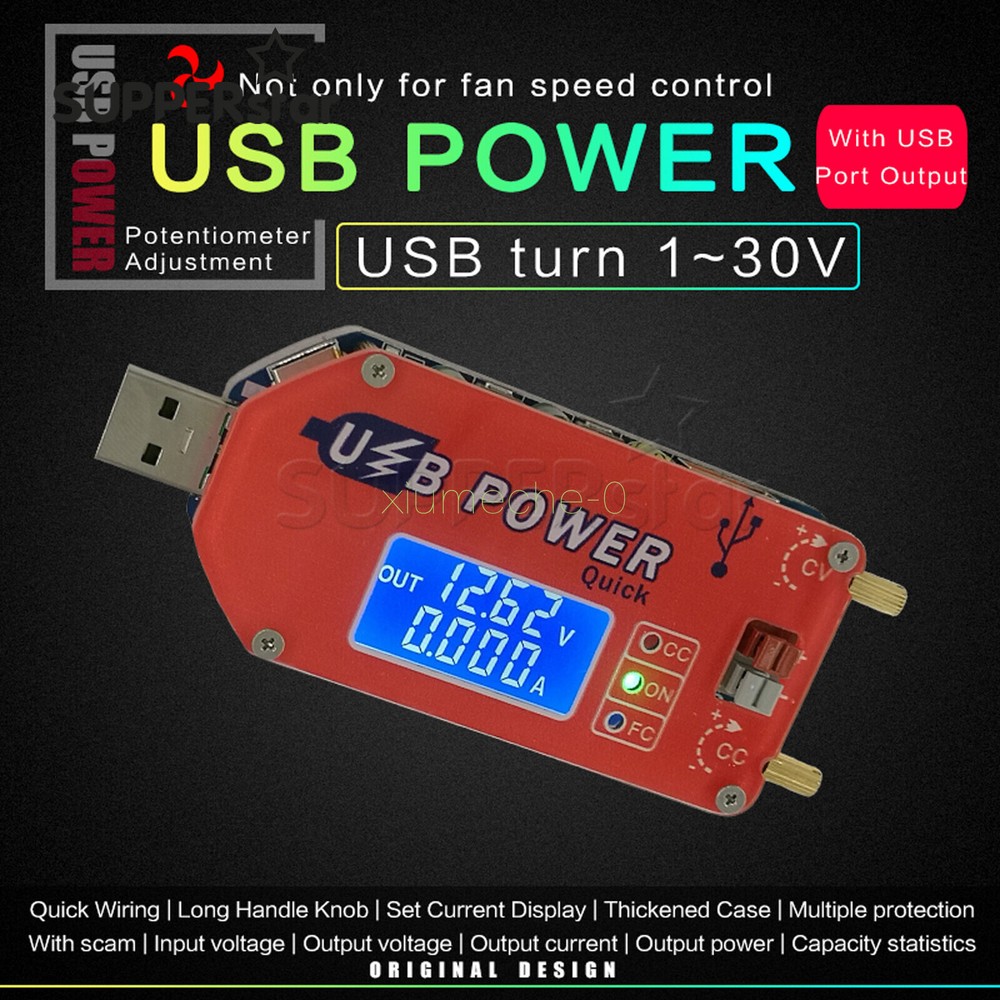 USB Adjustable Step UP Down Power Supply Module 15W Boost Converter LCD Display