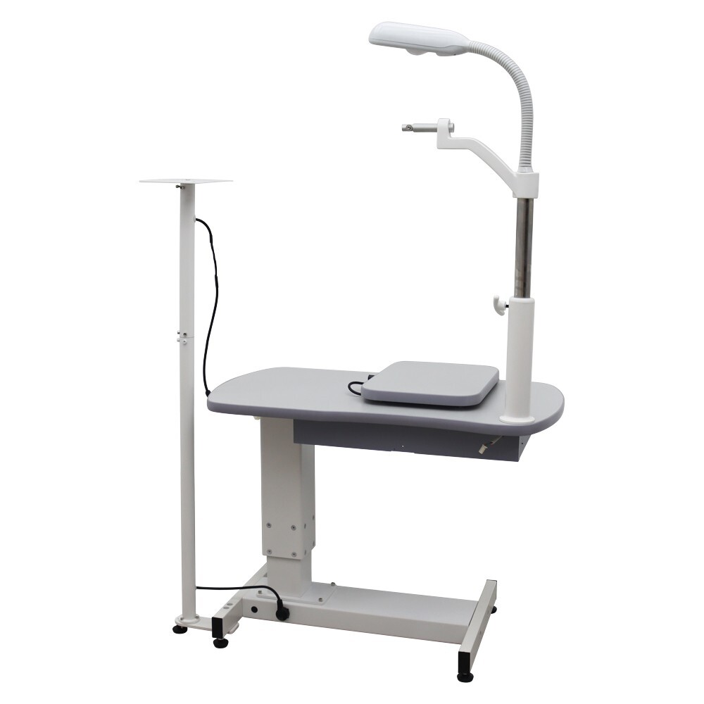 Auto Optometry Ophthalmic Eyeglass Test Table 110V Adjustable w/Vertical Pole