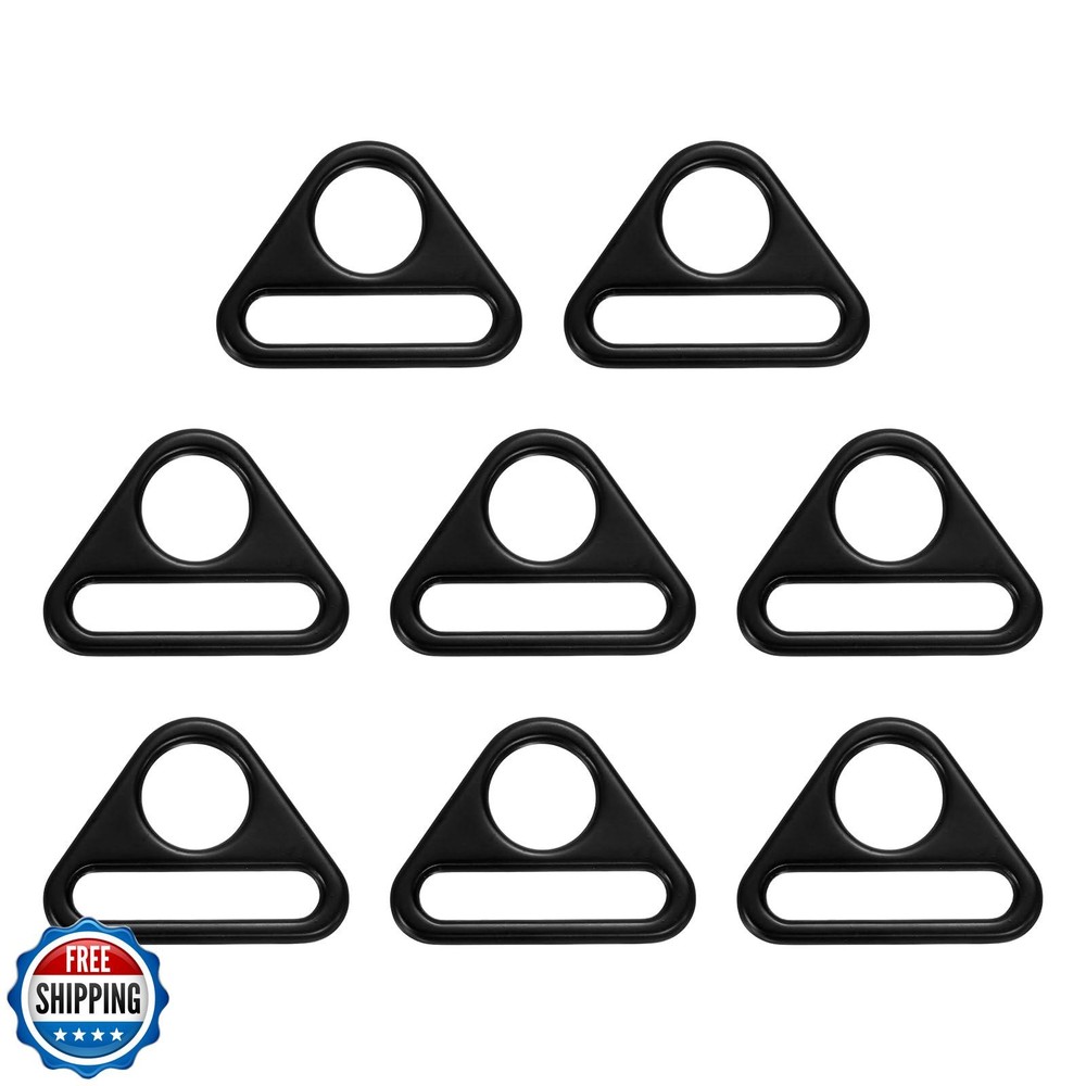 uxcell 8 Pcs 1 1/4 Inch Triangle Buckles Adjuster Triangle D Ring