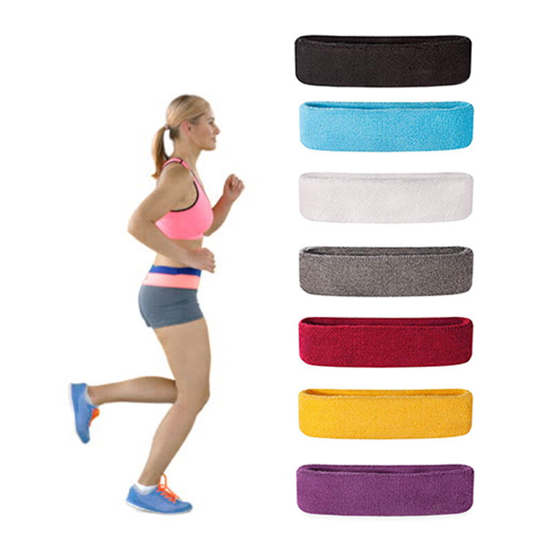 Sweat Headbands - Athletic Cotton Terry Cloth Head Sweatband for Sports Running