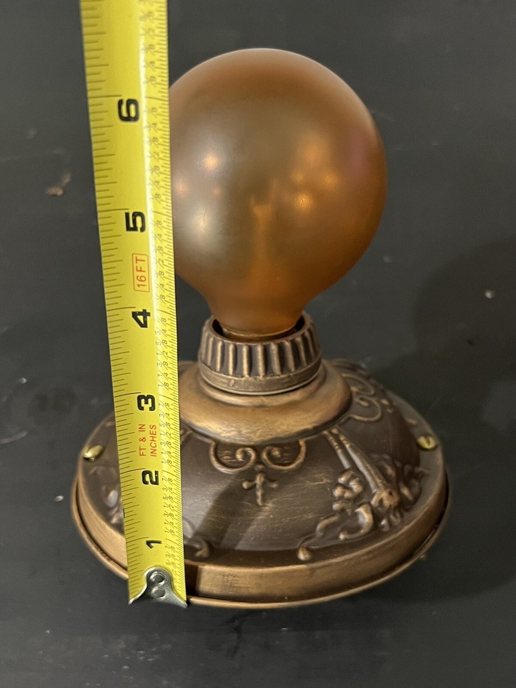 Antique polychrome Single flush mount ceiling fixture 22E