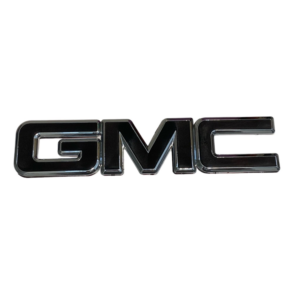 GMC Front Grille Emblem BLACK-SILVER Badge for Sierra 1999 2000 2001 2002 - 2007