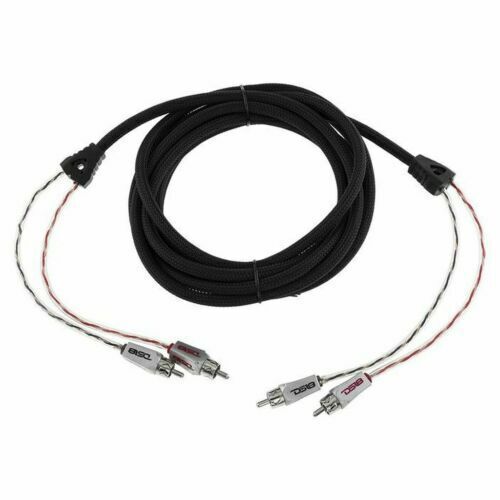 2 x DS18 12 ft 2 Channel Shielded Twisted RCA PRO Audio Cable Amp Cable