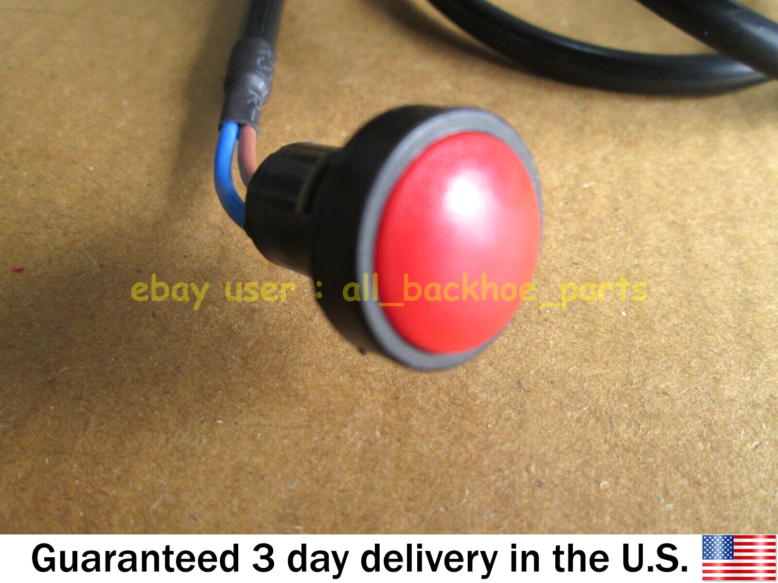 JCB BACKHOE - YELLOW KNOB ASSY. WITH MICROSWITCH (PART NO. 993/61200 701/D9775)