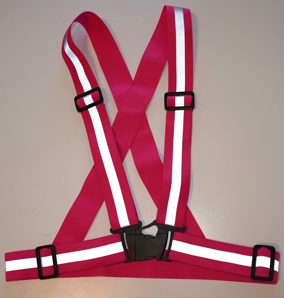PINK REFLECTIVE CLIP HARNESS ONE SIZE