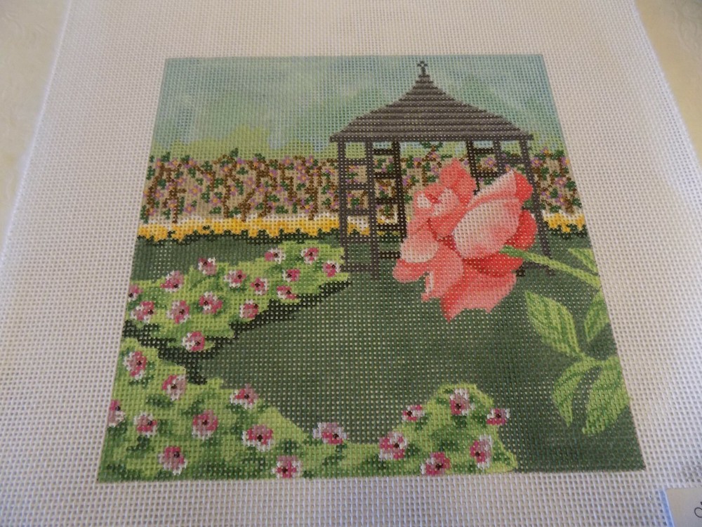 HAND PAINTED GARDEN SCENE 2