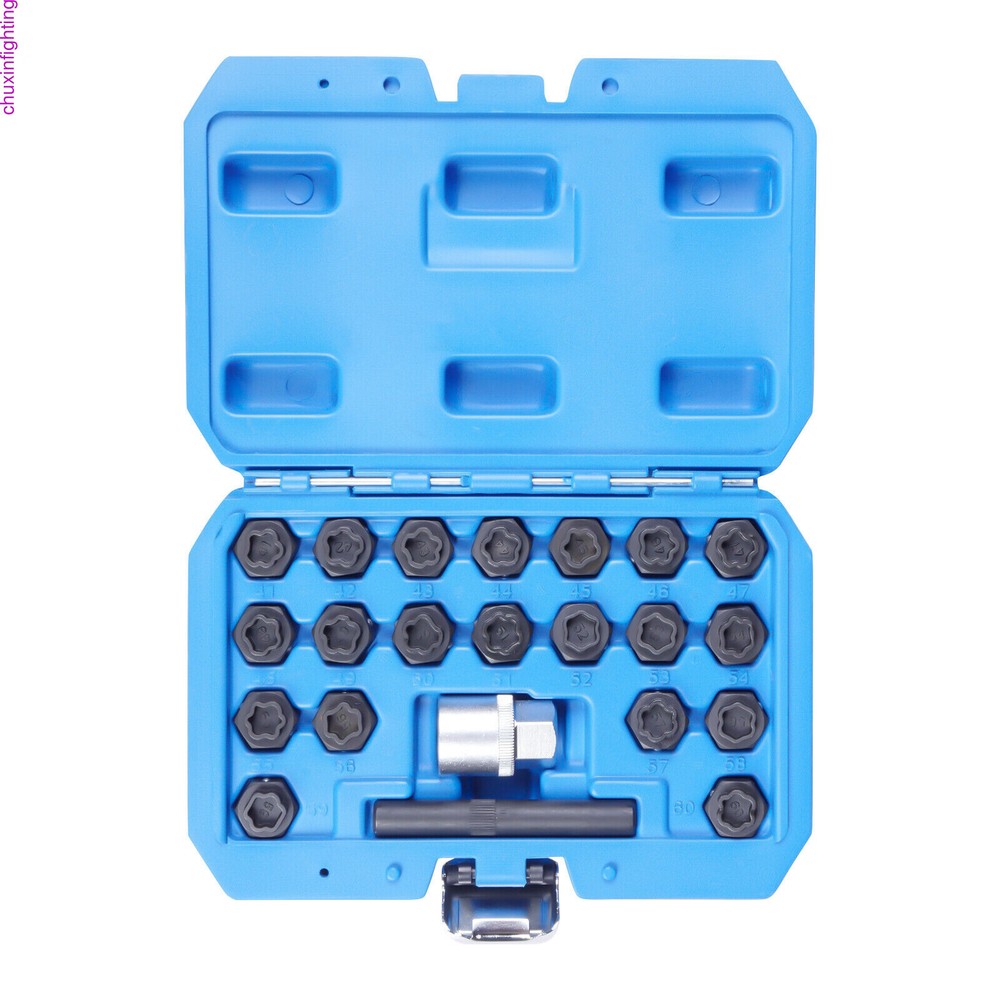 22pc Set For BMW MASTER LOCKING WHEEL Anti-Theft NUT KEY SET REMOVAL LOCK Socket