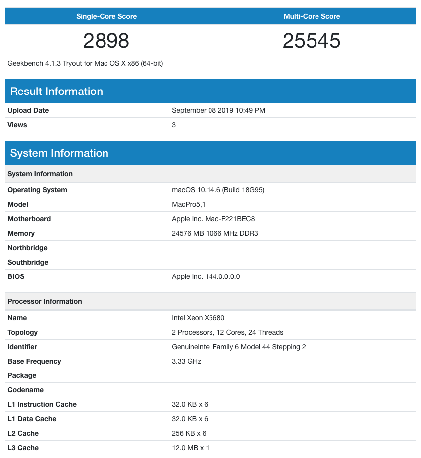 12 Core 2010 2012 Apple Mac Pro 5,1 Pair X5680 3.33GHz XEON CPU upgrade kit 5,1