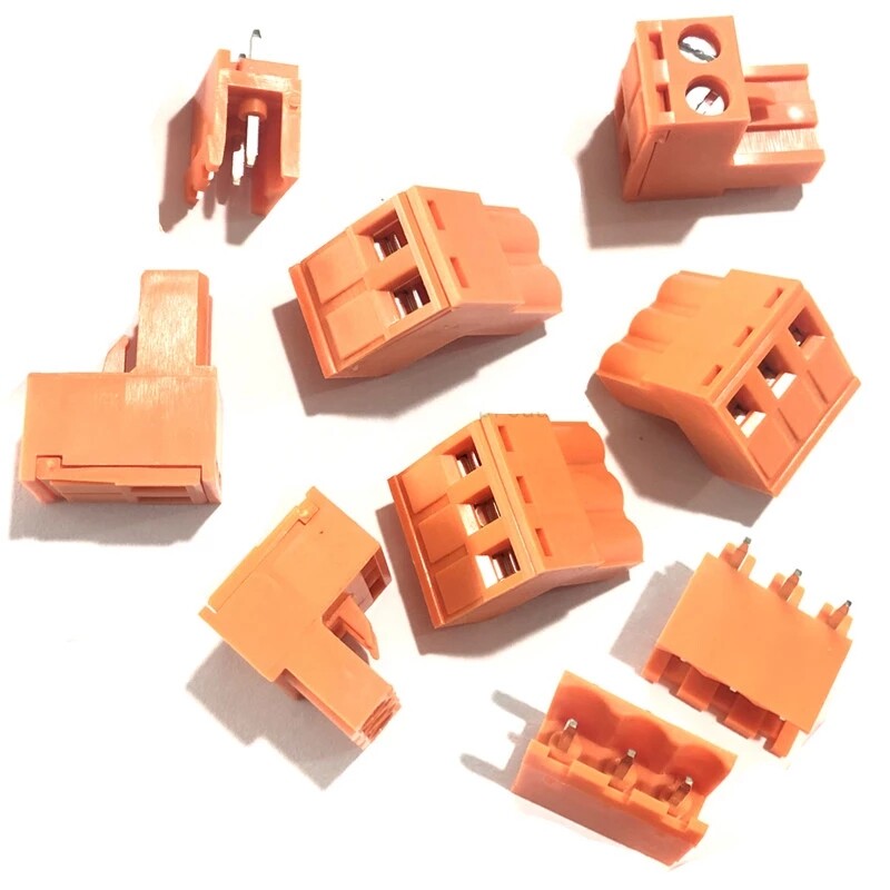 5.08mm 0.2in Pluggable PCB Connector Screw Terminal Blocks Orange 20Pcs A Pack