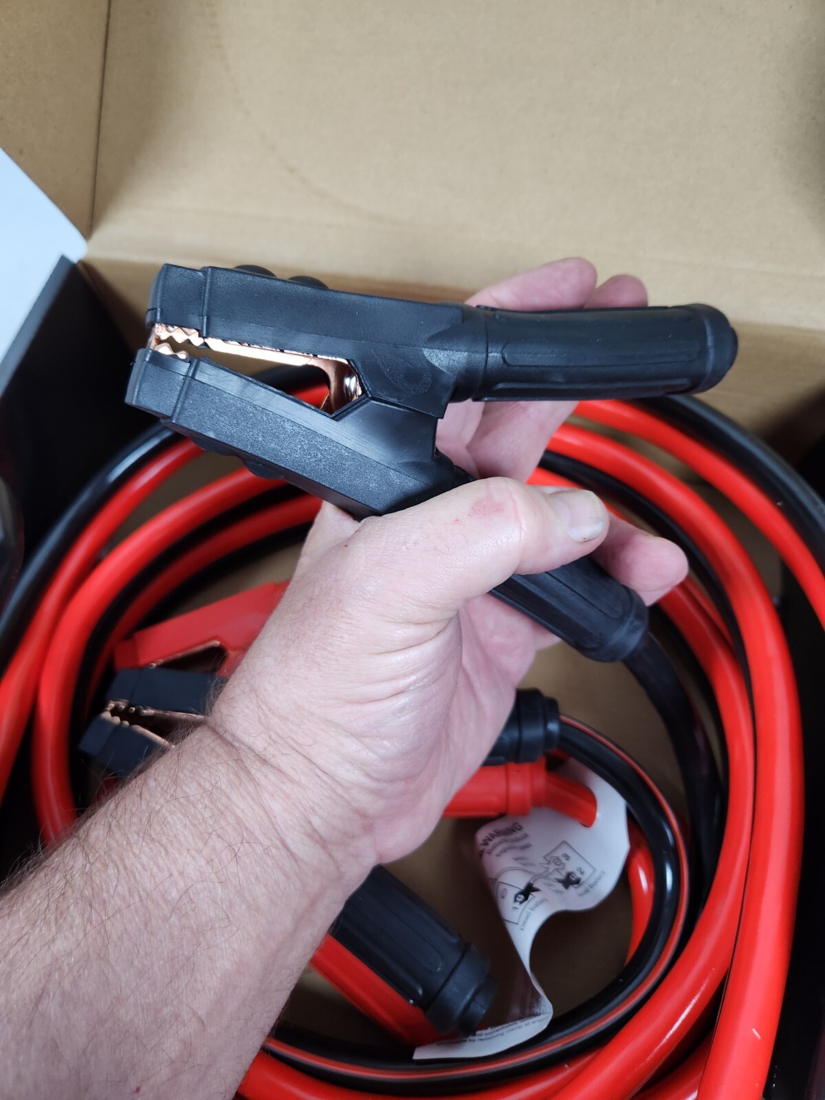 Grip 25 Ft Booster Jumper Cables 1 Gauge, 12 or 24v Commercial