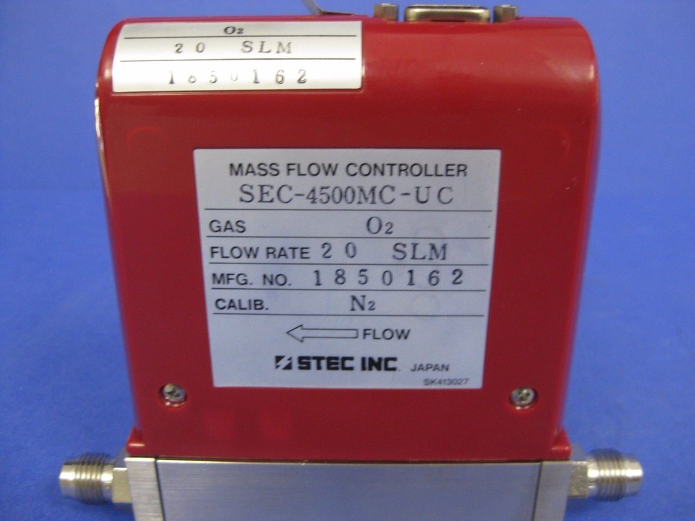 Stec SEC-4500MC-UC Mass Flow Controller 20 SLM, O2, Used