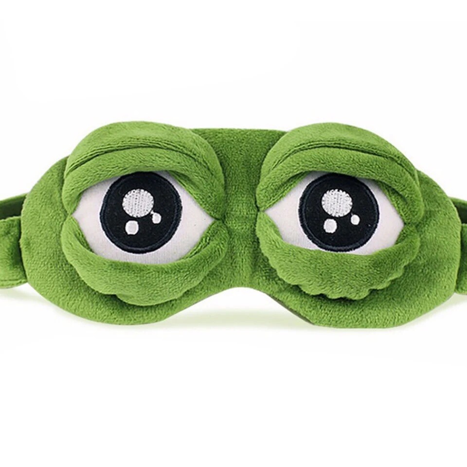 Pepe The Frog Meme Sad Eye Mask Cover Sleeping Rest Sleep Funny Comic Cosplay