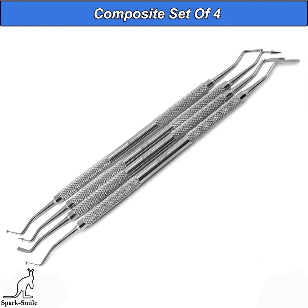 Dental Composite Plastic Amalgam Filling Pluggers Double Ended Instruments Set