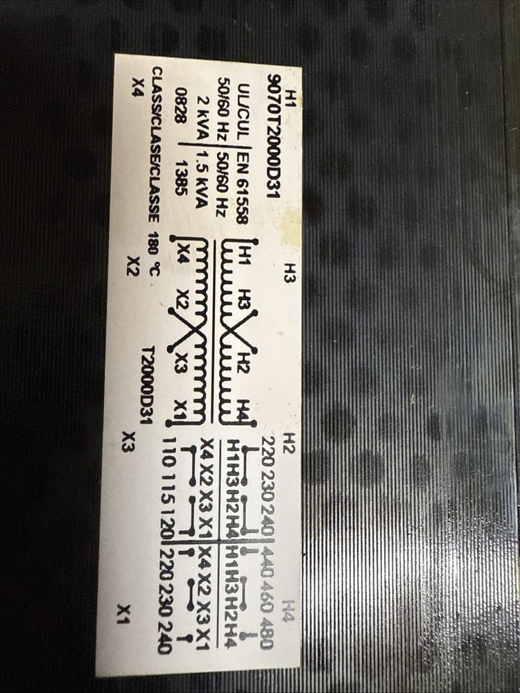 Square D Industrial Control Transformer 9070T2000D31