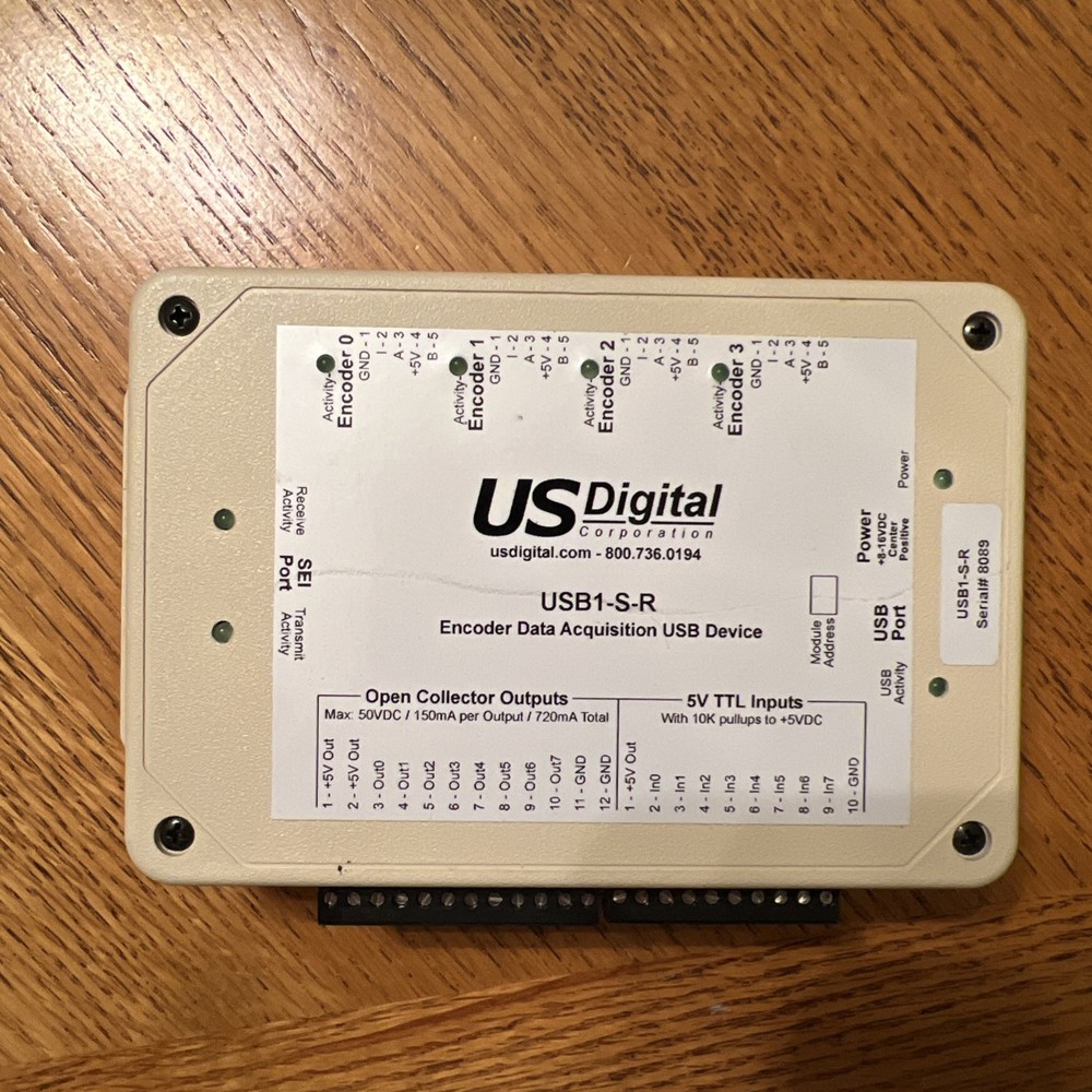 US DIGITAL USB1-D-R Encoder Data Acquisition USB Device