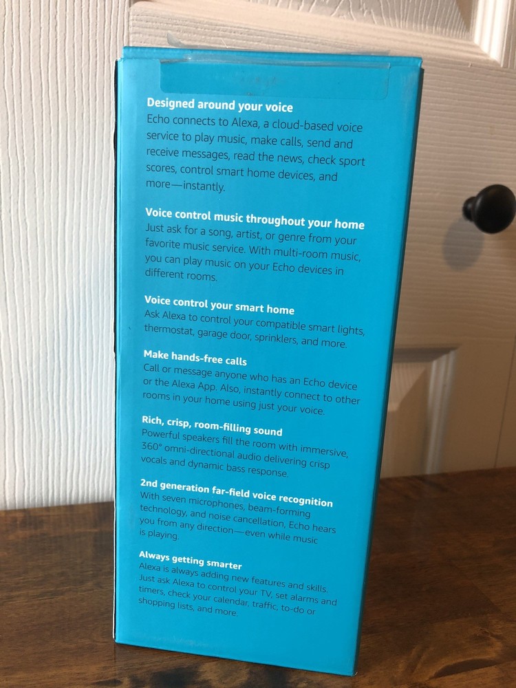 New Amazon Echo (2nd Generation) Smart Assistant - Sandstone Fabric