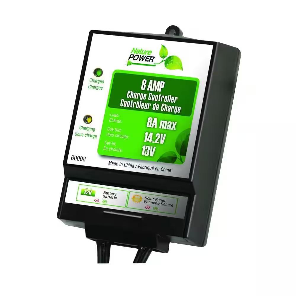 8 Amp 130-Watt 12-Volt Solar Power Charge Controller
