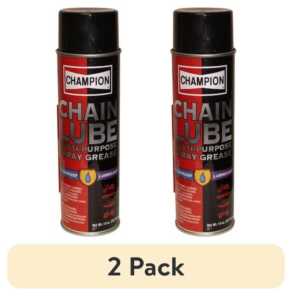 (2 Pack) Champion Chain Lube Multi-Purpose Spray Grease