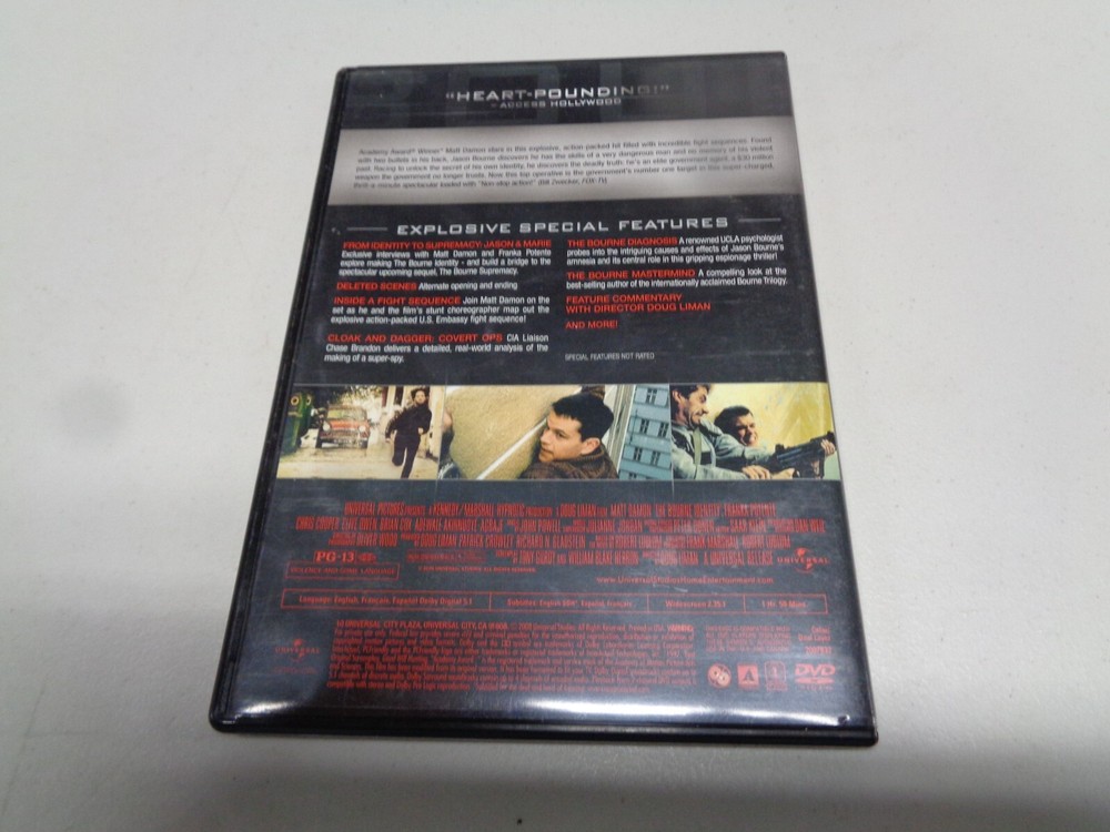The Bourne Identity DVD