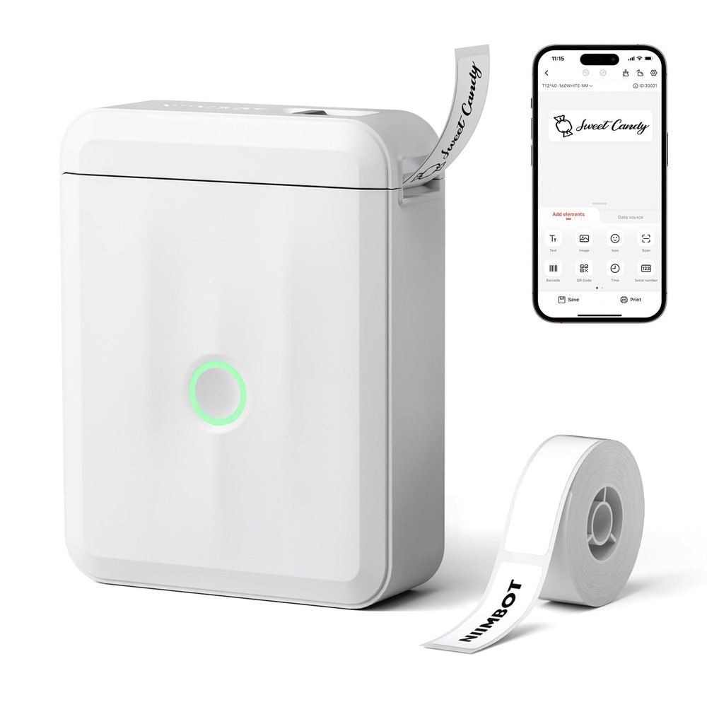 D110 Upgraded Version Mini Label Maker Machine with Tape, Portable Bluetooth ...