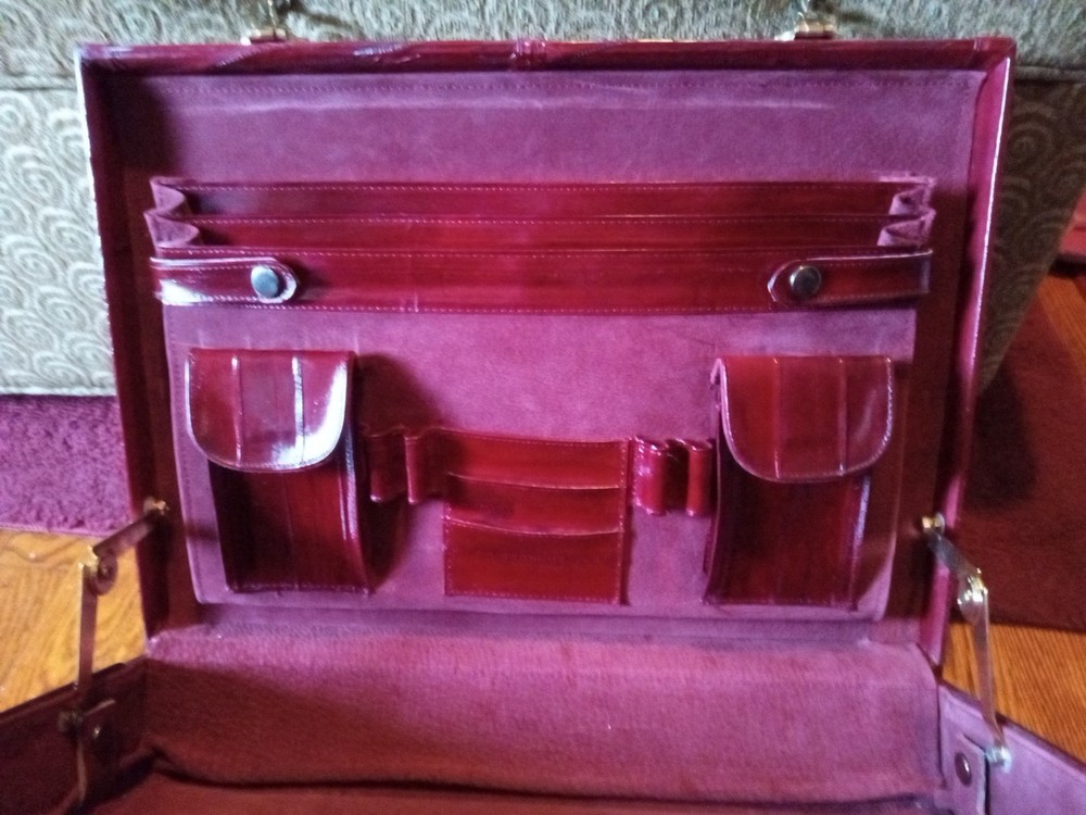 Vintage Amiet Eel skin Briefcase.