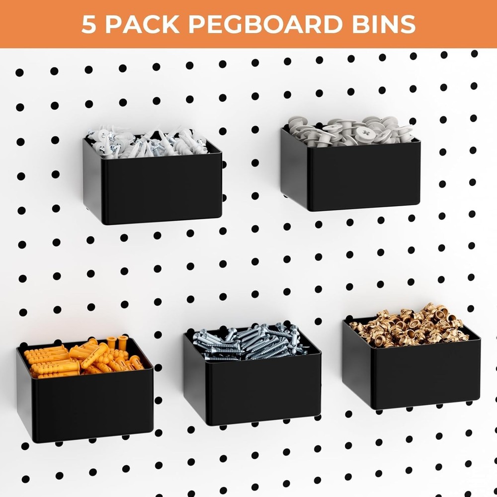120PCS Pegboard Accessories Organizer Kit, Peg Board Hooks Assortment with Bi...