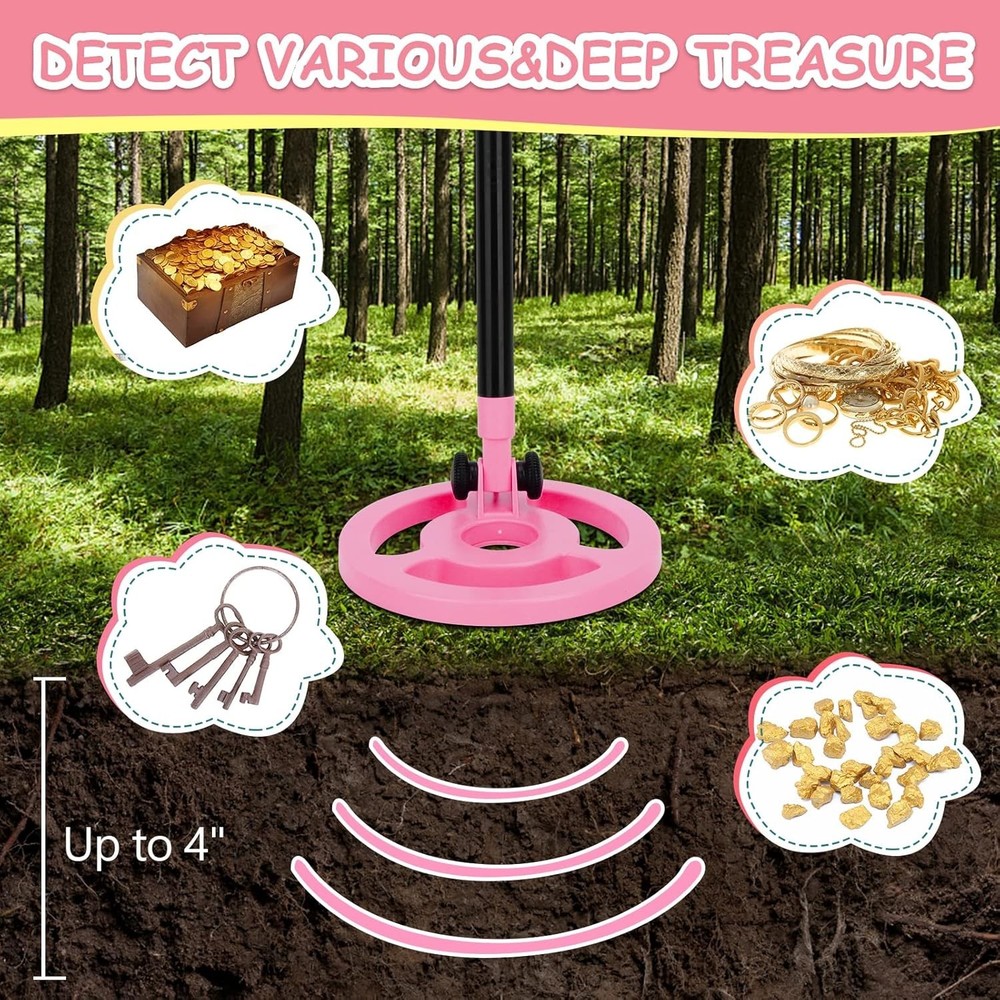 Kids Metal Detector with Intuitive LCD Display