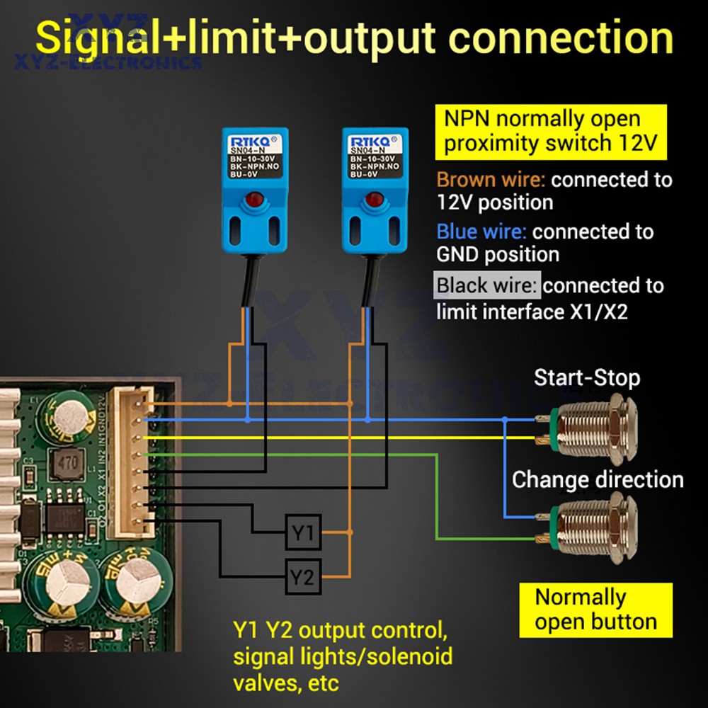 12-30V DMC02 DC Motor Controller Forward/Reverse Delay Cycle Speed Regulation