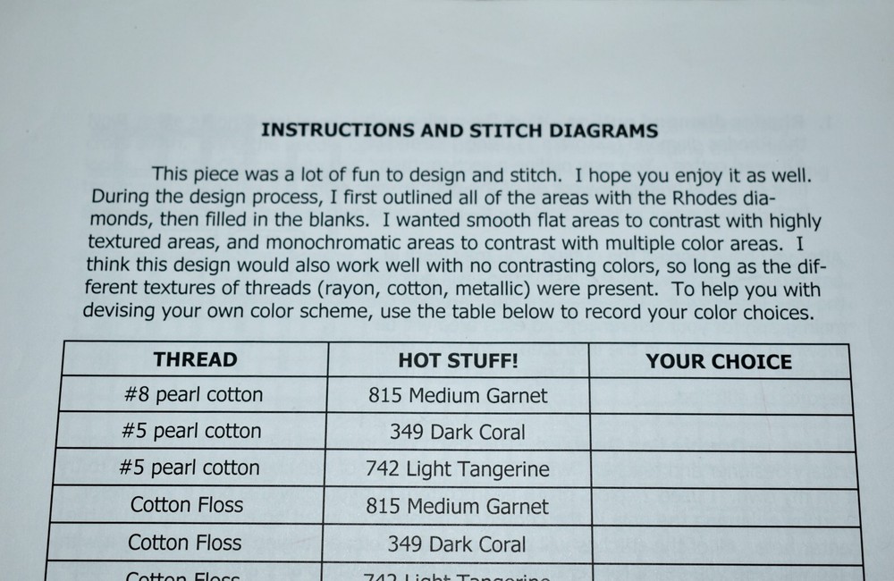 DebBee's Designs Debbee's Hot Stuff Counted Canvas Embroidery Needlecraft Chart