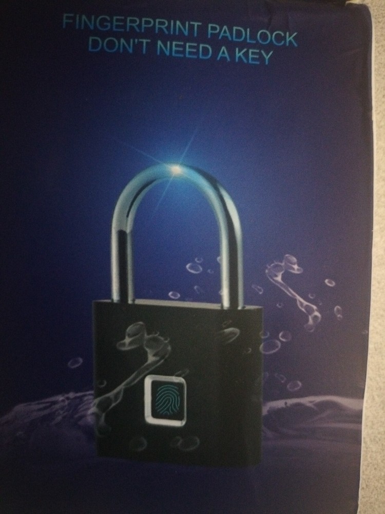 Fingerprint Biometric Lock Padlock *USB Charge/Input Screen Pad