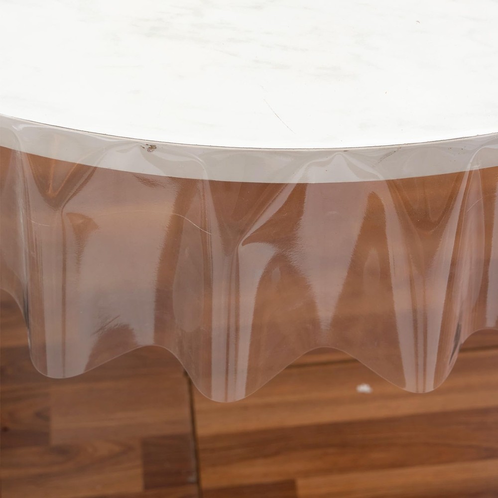 Clear Plastic Tablecloth Protector Round 70inch Diameter Waterproof Oilproof ...