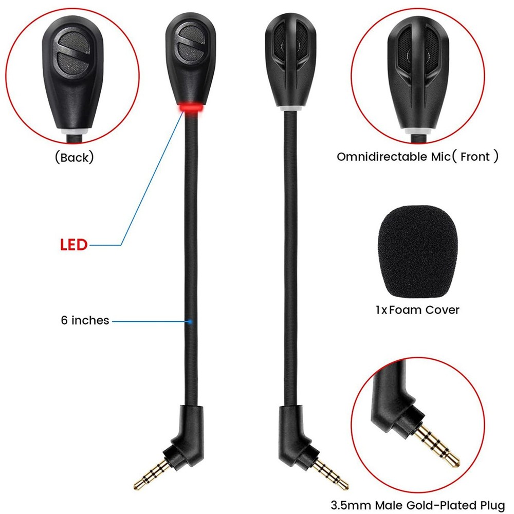 Microphone Mic Boom for Kingston HyperX Cloud Flight/Flight S Gaming Headset