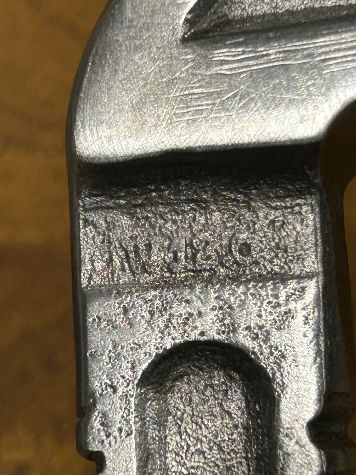 Vintage J.P. Danielson 14” Wood Handle Pipe Wrench Adjustable Monkey Wrench USA