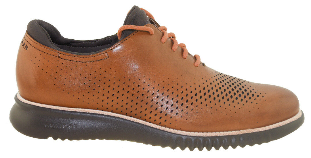 Cole Haan Men's 2.ZeroGrand Lined Laser Wingtip Oxford Tan Style C25351
