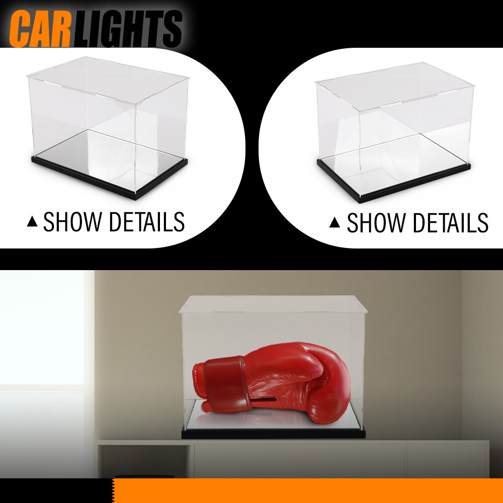 Clear Single Boxing Glove Horizontal Display Case