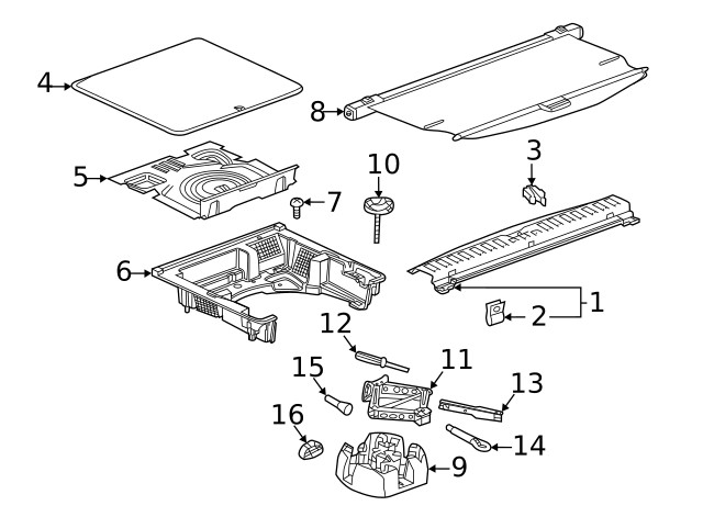 Genuine GM Jack Stowage Container 23462781