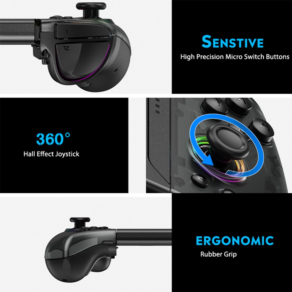 QRD Stellar T5 Wireless Controller for Nintendo Switch Pro Lite OLED PC Mobile
