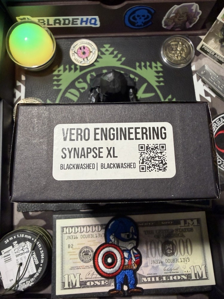 Vero Engineering Synapse XL Blackwashed Titanium Böhler M390 Folding Knife