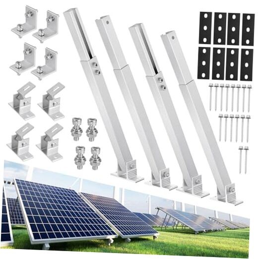 Sets Adjustable Solar Panel Tilts Mount Brackets Aluminum Alloy Mounting 2