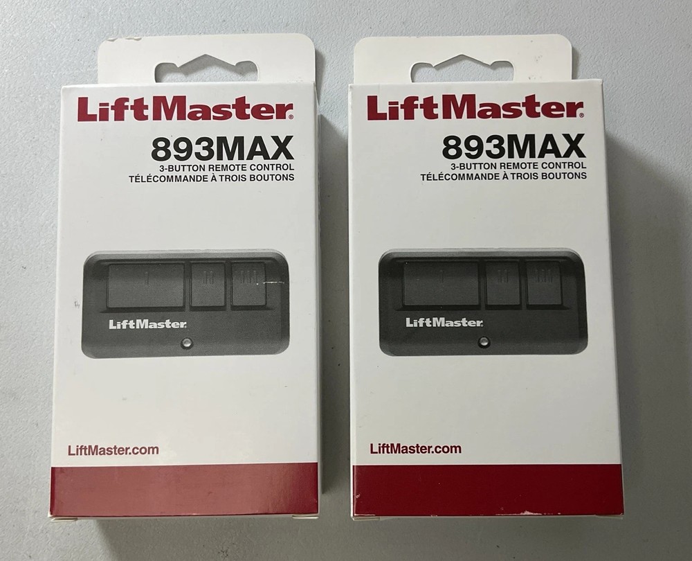 5 Pack 893 MAX LiftMaster 3 Button Visor Remote Control Garage Door Opener
