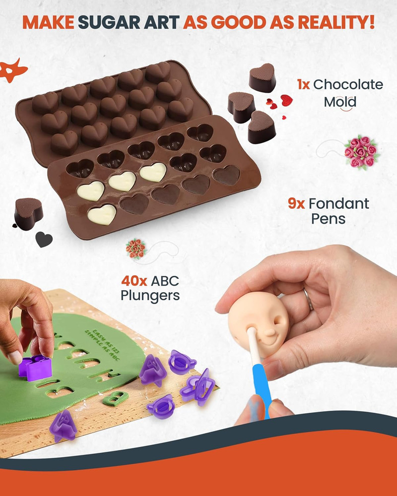 700Pcs Cake Decorating Kit with Baking Supplies - Cake Turntable for Decorating