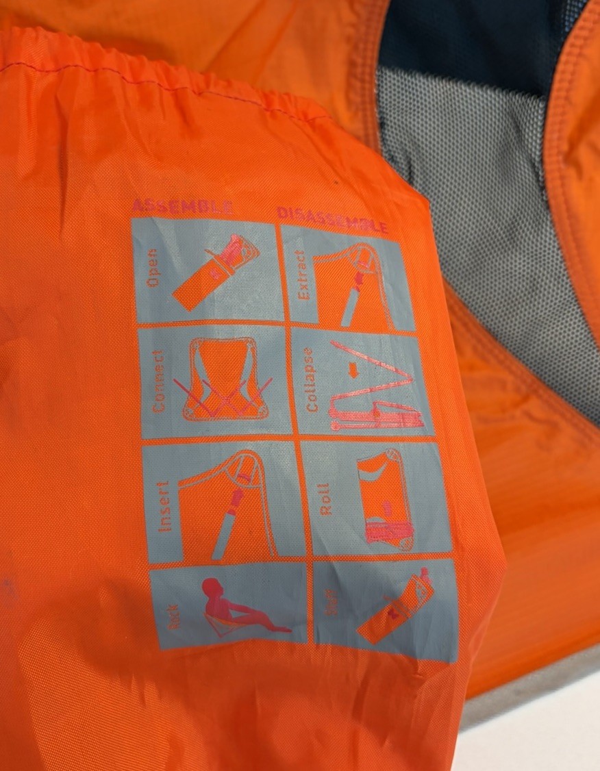 Alite Monarch Backpacking Camping Hiking Ultra Light Chair Orange Black