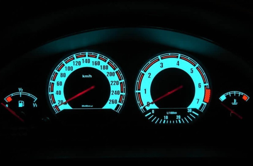 BMW E36 Glow Gauge Plasma Dials Speedometer Shift Indicators Faces MPH KMH 3er