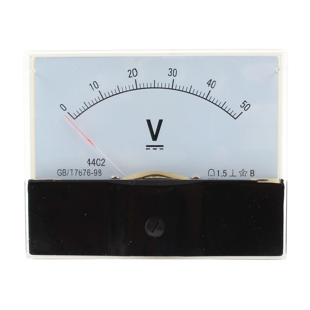 Class 1.5 DC 0-50V Analog Voltage Voltmeter Gauge Panel Volt Meter 44C2