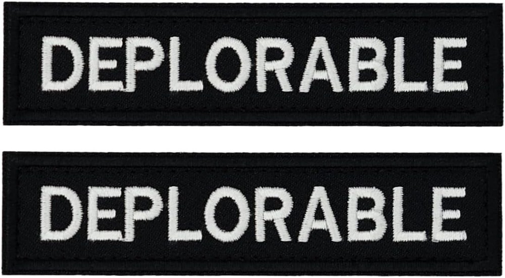 Deplorable Make America Great Maga Morale Patch | 2PC  HOOK BACKING 3.75"x 1"