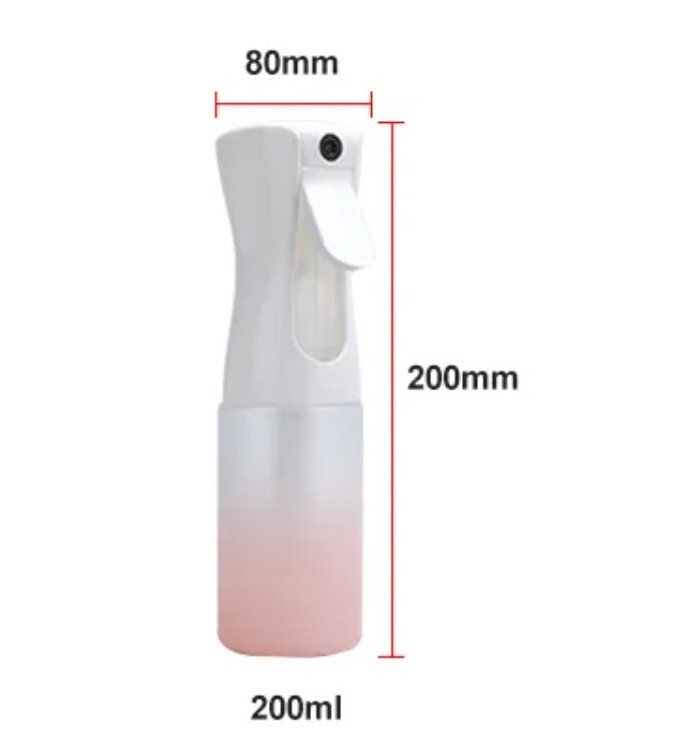 200ml Empty Spray Bottle Refillable Ultra Fine Mist Trigger Pump Gradient 1pc